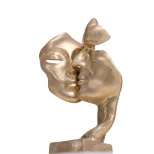 Kissing masks, detail