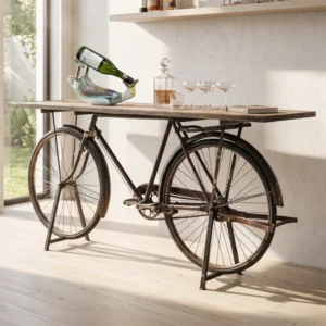 Industrial Bicycle Console Table