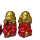 Red Monk Set Of 3 BLA0153 Close Up