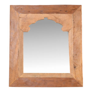 Rustic Teak Wood Arch Wall Mirror