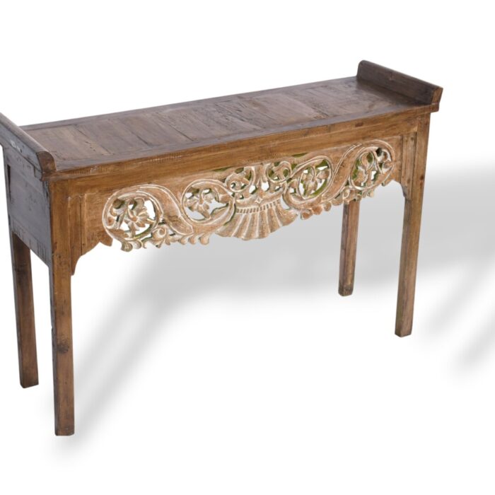 Teak Carved Console Table BEB8422A 120x45x80_21.000gr Side View Teak Carved Console Table BEB8422A 120x45x80_21.000gr Side View