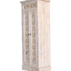 Traditional latch on carved teak cupboard