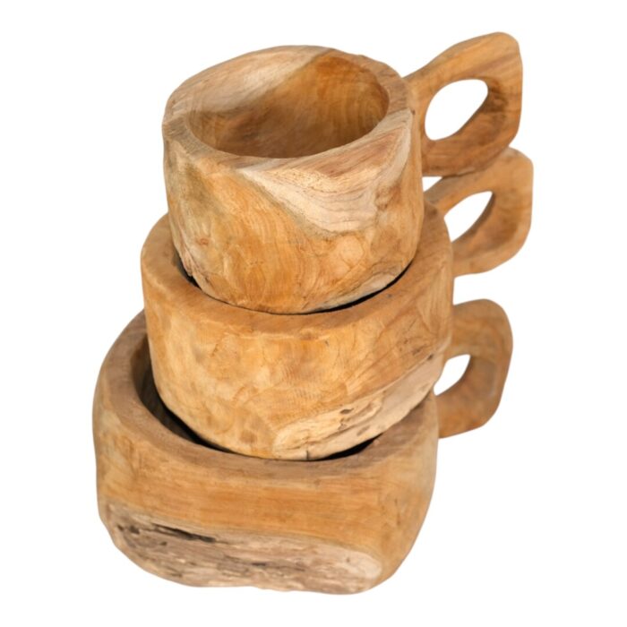 Teak Decorative Cup Set KAB0310 13.000gr Top