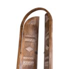 Solid teak arched door partition, side angle