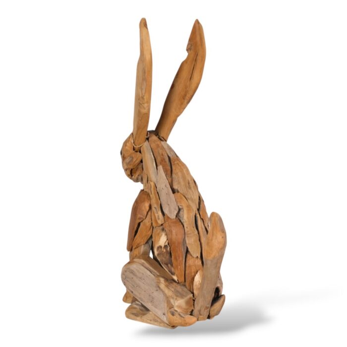 Teak Driftwood Rabbit KAB0013 0x22x58_3.000gr Back