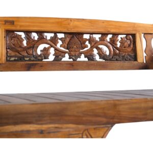 Teak Wood Bench BEB3275 165x89x79 Close Up Teak Wood Bench