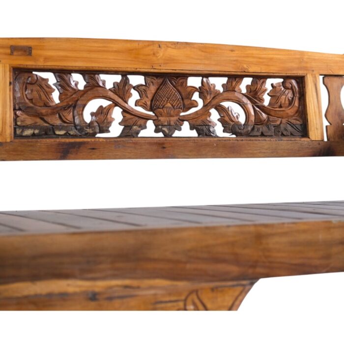 Teak Wood Bench BEB3275 165x89x79 Close Up Teak Wood Bench