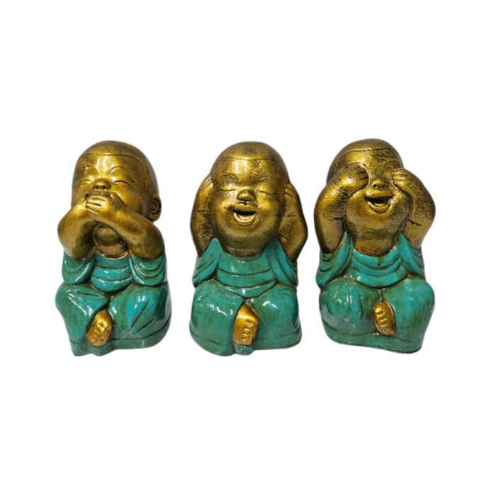 Turq Monk Set Of 3 BLA0153A