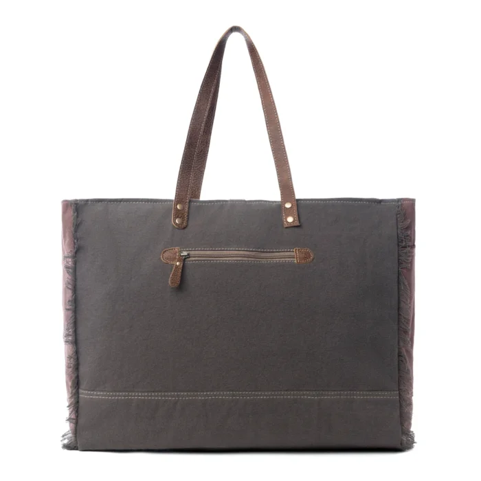 BAG FLORAL TOTE D20 LEATHHIDE B&W KMH26012 Back