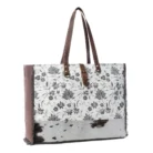 BAG FLORAL TOTE D20 LEATHHIDE B&W KMH26012 Side