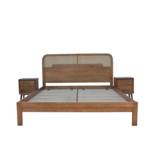 Anya Wood & Rattan King Extra-Long Bed Set