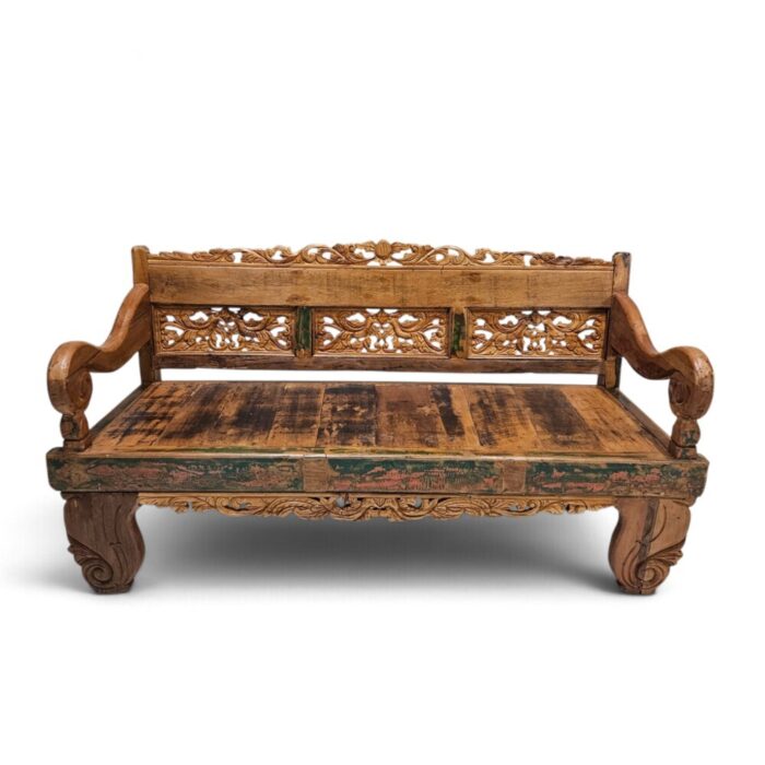 Brown Carved Bench BEB3265 Main Brown Carved Bench BEB3265 Main