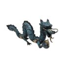 Gold And Blue Dragon With Ball GOL0099