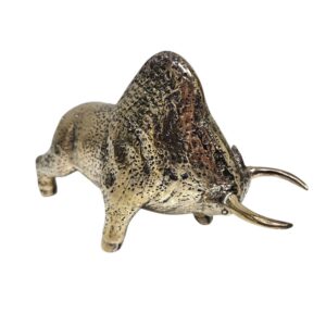 Brass Charging Toro Bull in Polished Gold