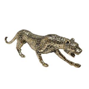 Solid Brass Stalking Leopard in Polished Finish