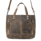 HANDBAG IVY D20 LEATHER BROWN KMH26400