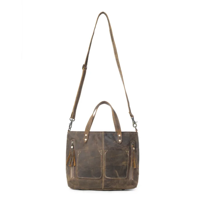 HANDBAG IVY D20 LEATHER BROWN KMH26400 Main