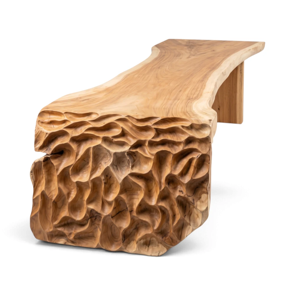 Carved Suar Waterfall Dining Table