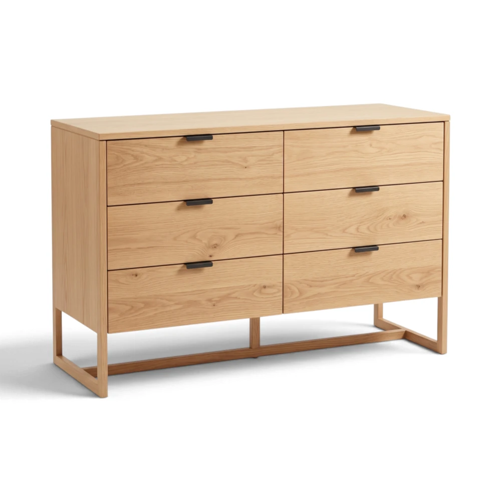 Kelly Teak 6-Drawer Chest