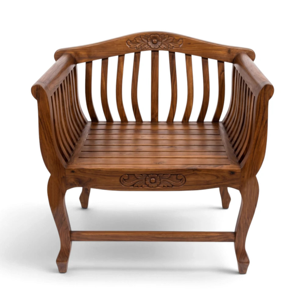 Aine Teak Slat Occasional Chair