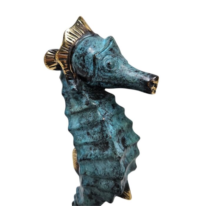 Seahorse Blue And Gold GOL0358 Close