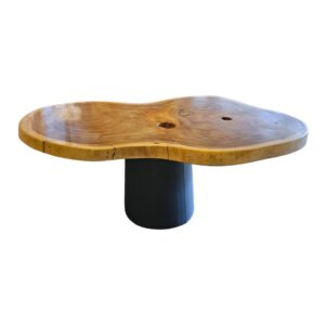 Suar Wood Dining Table – Black Base