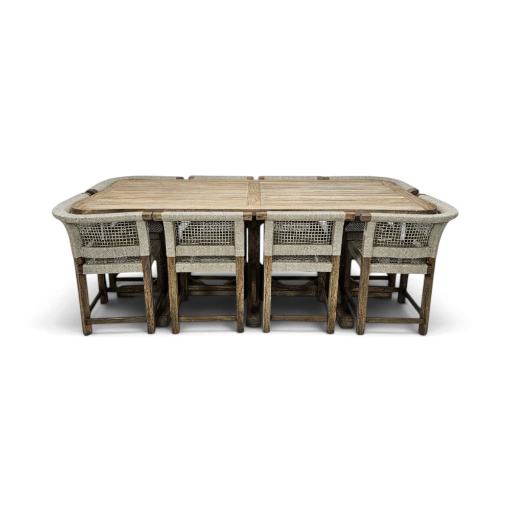 Mundo Corner Dining Set with 8 Chairs