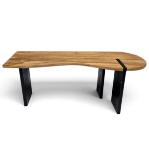Teak Yamato Coffee Table – Black Legs